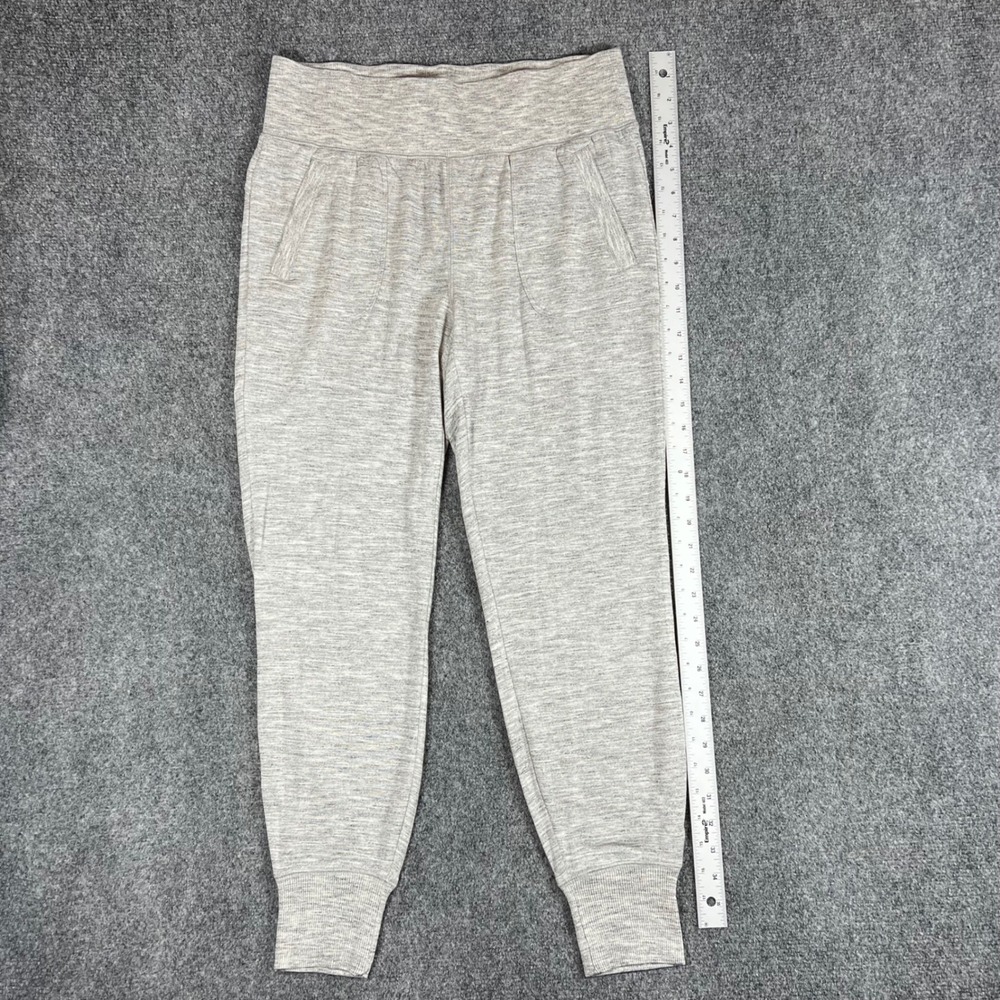 Athleta Womens Gray Heathered Modal Joggers Size M Pockets Lounge Pants